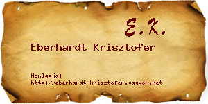 Eberhardt Krisztofer névjegykártya