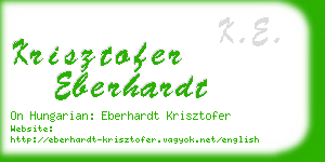 krisztofer eberhardt business card